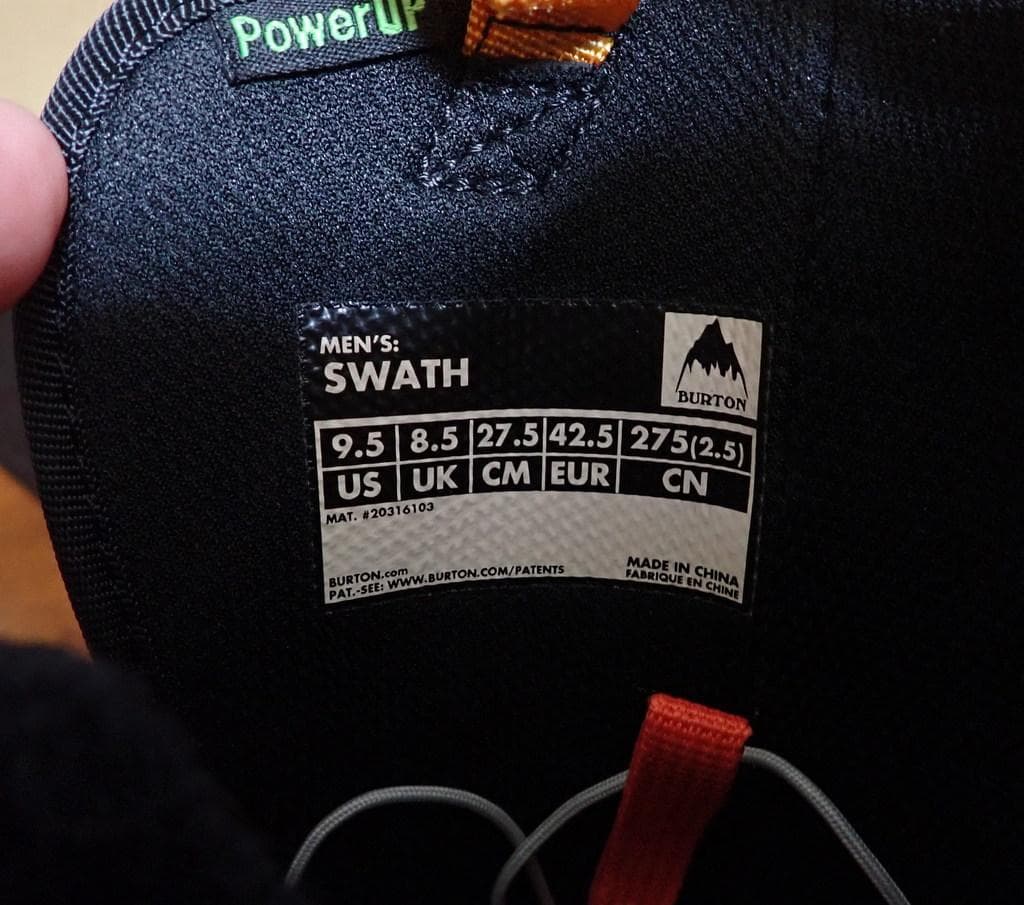 Burton 22モデル Swath Speedzone 27.5cm 程度良品