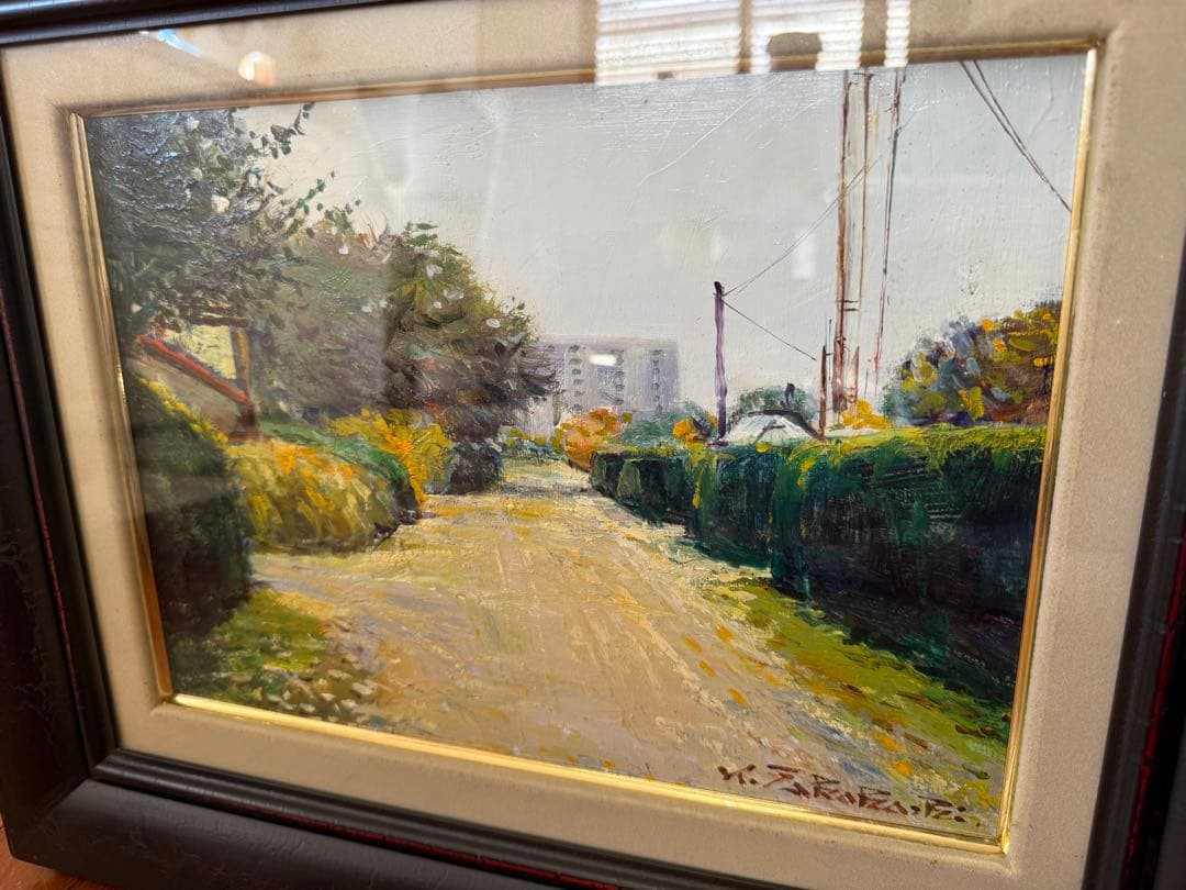 77.「農園道路」髙橋一善 油絵