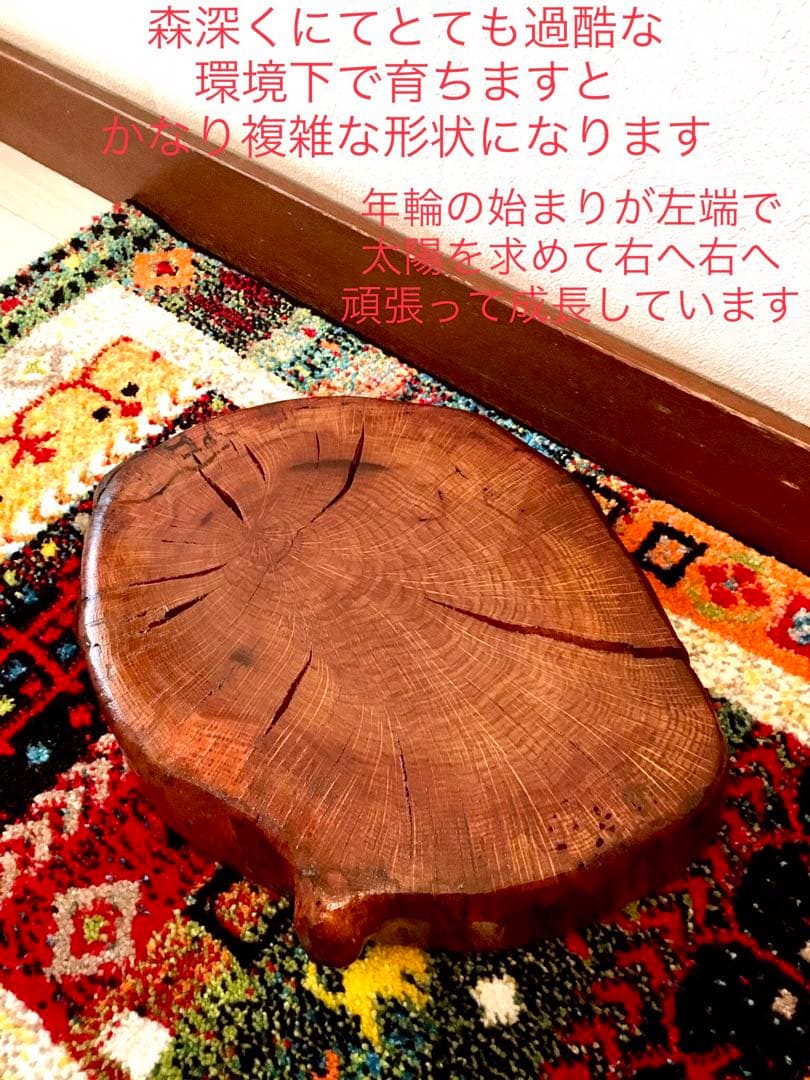 天然楢【森を泳ぐユーモラスなマンボウさん】木製トレー＊ちゃぶ台＊座卓＊インテリア