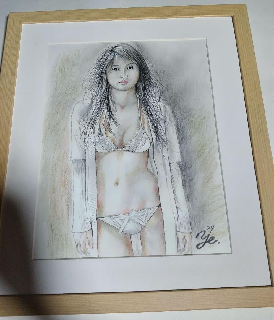 裸婦、美人画、絵画4F、寝室M、山本英二、真作、肉筆・高塚省吾、森本草介。