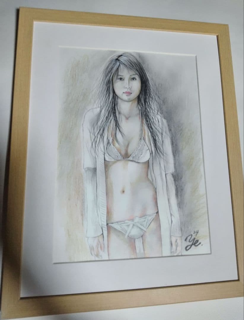 裸婦、美人画、絵画4F、寝室M、山本英二、真作、肉筆・高塚省吾、森本草介。