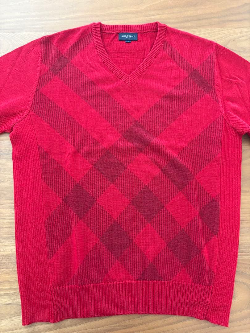 BURBERRY GOLF ニット セーター Vネック ゴルフウェアLサイズ美品