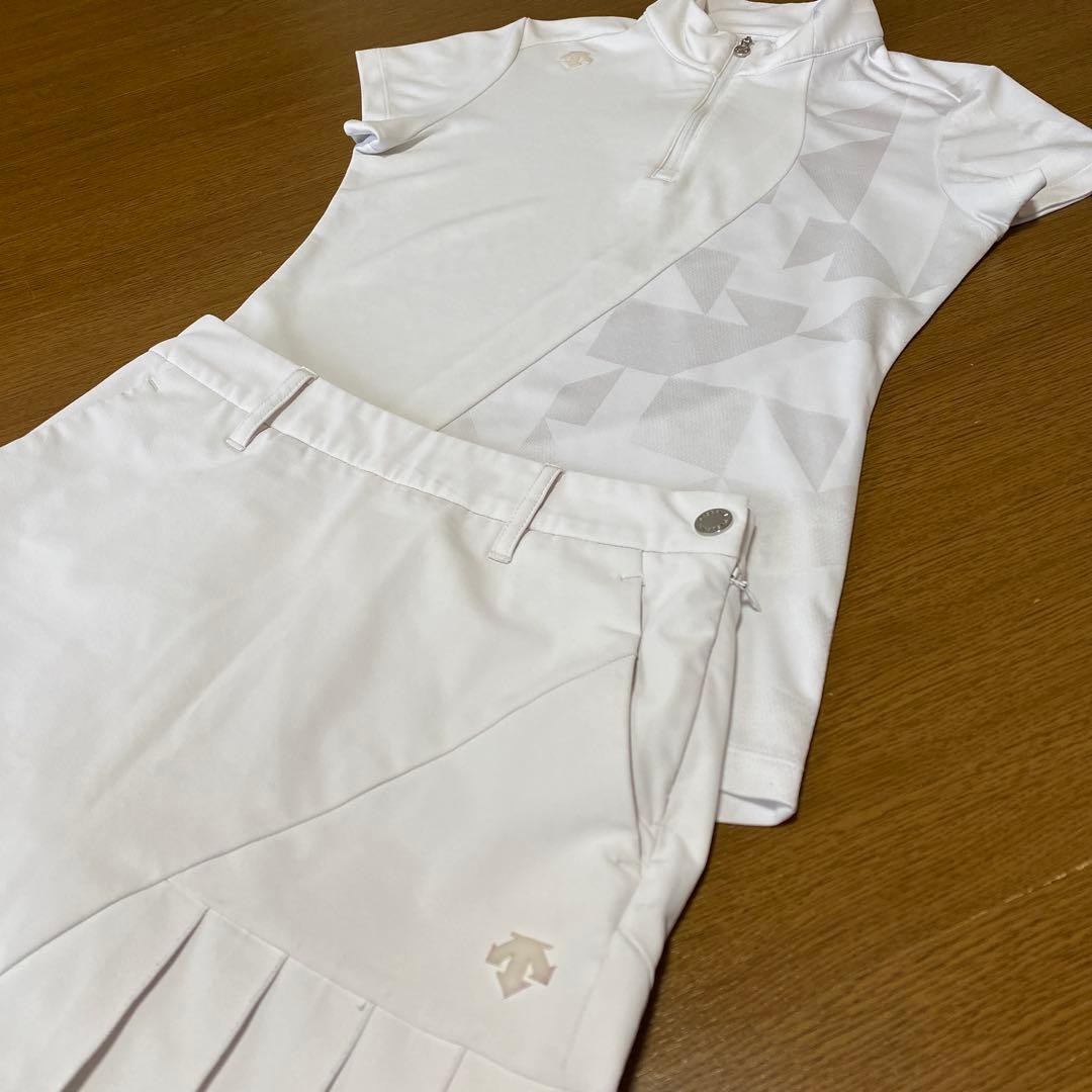 デサント　ゴルフ　セットアップ　モックネック　スカート　上Ｓ　下ＳＳ　春夏　美品