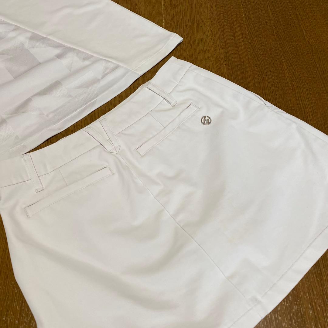 デサント　ゴルフ　セットアップ　モックネック　スカート　上Ｓ　下ＳＳ　春夏　美品