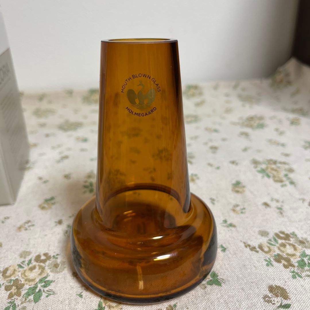 新品 ホルムガード フローラ フラワーベース 12 花瓶 ブラウン