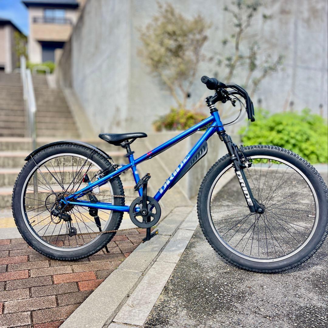 2020年式 PRIDE 24インチ 7段変速 ジュニアMTB ブルー（整備済）