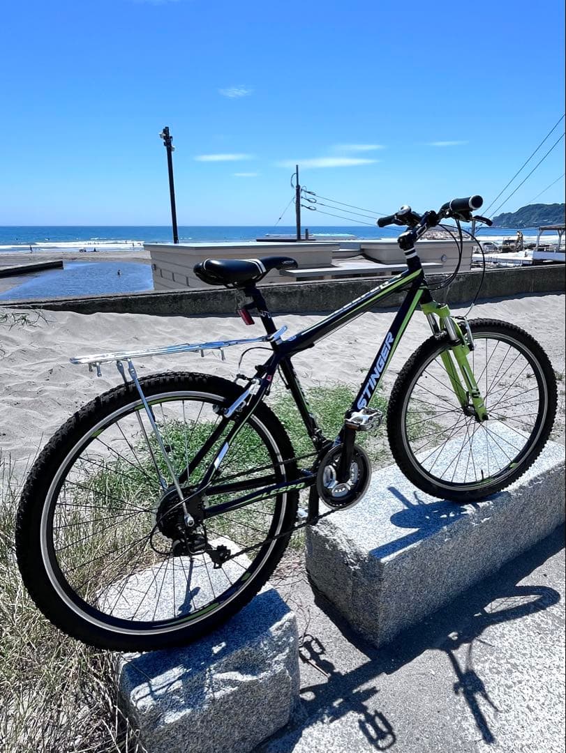 月末セールSTINGERマウンテンバイク26インチ21段変速。不具合ありません。