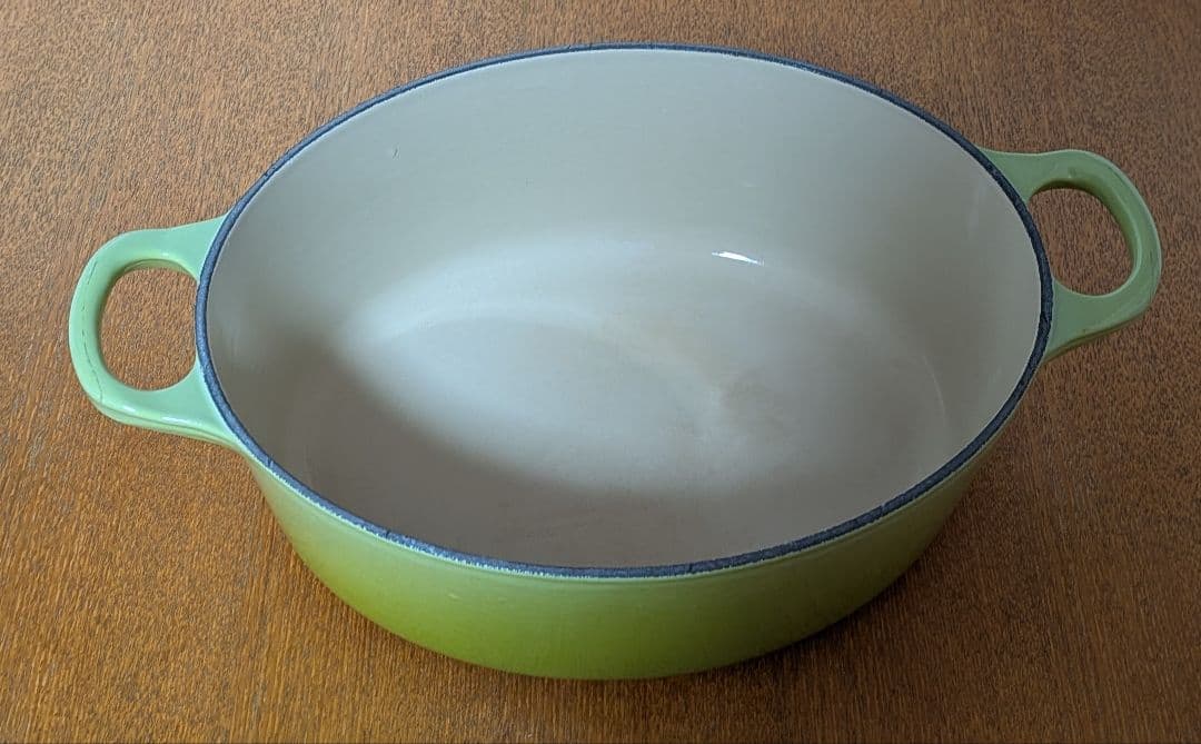 ル・クルーゼ ココットオーバル 25cm フルーツグリーン