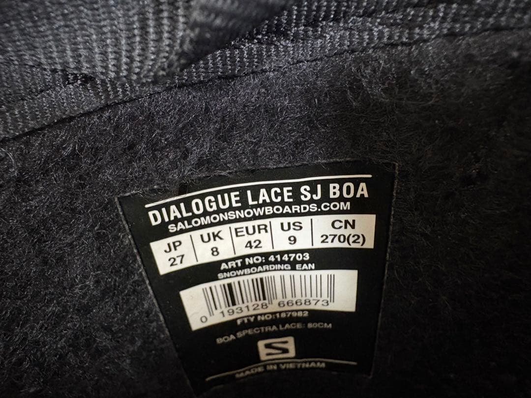 スノーボード SALOMON DIALOGUE LACE SJ BOA 27cm
