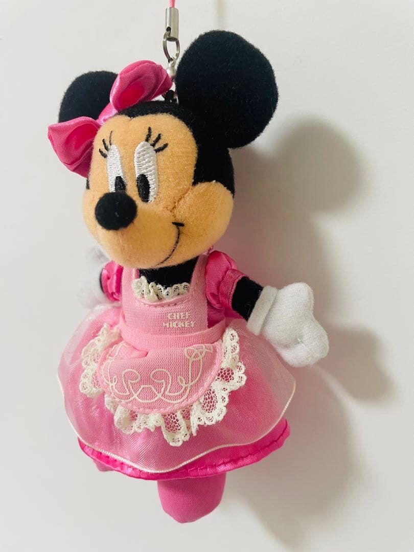 ディズニー　シェフミッキー　ミッキー　ミニー　ぬいぐるみストラップ