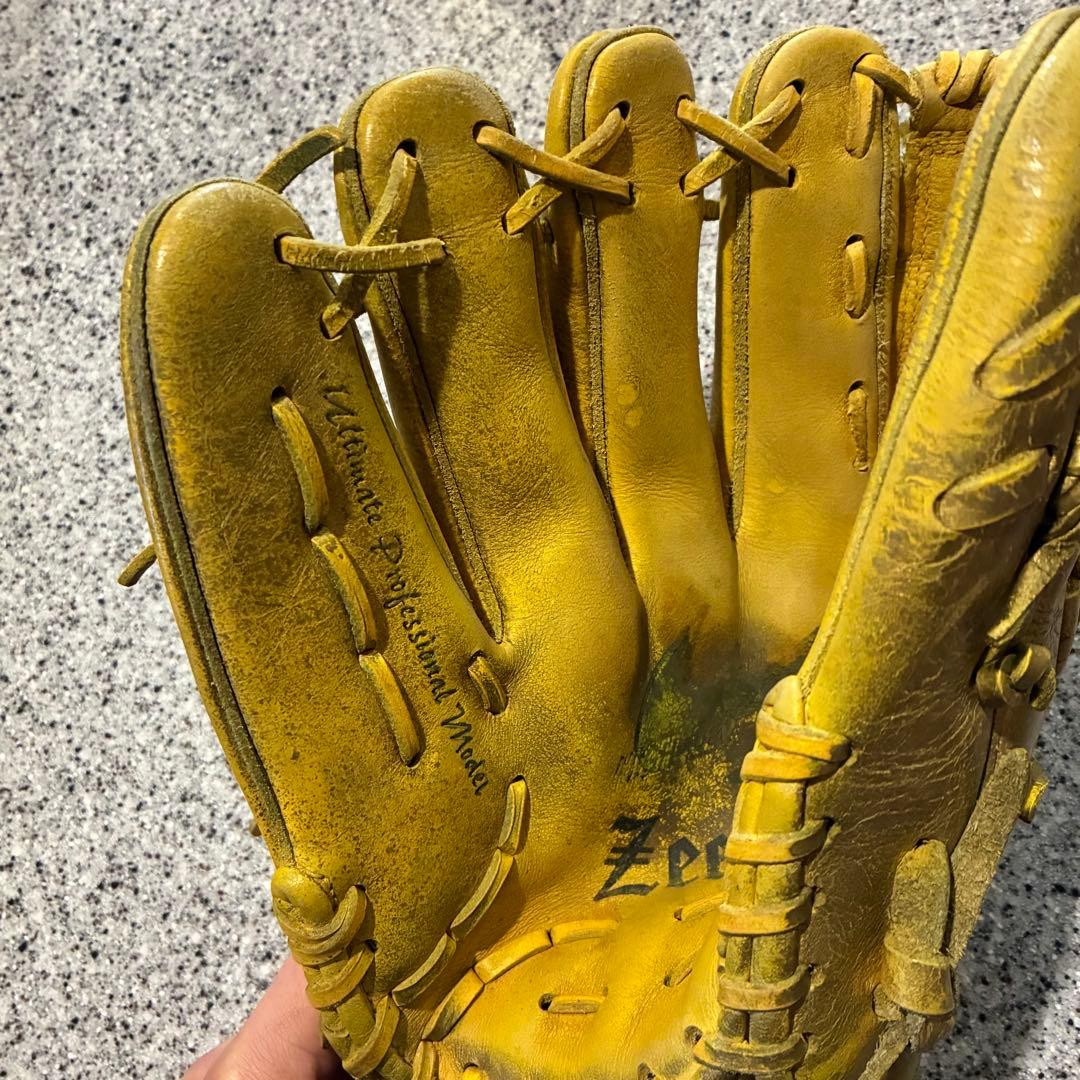 Zeems ジームス　野球　左利き　左投げ　グローブ　軟式　黄色　金色　投手用