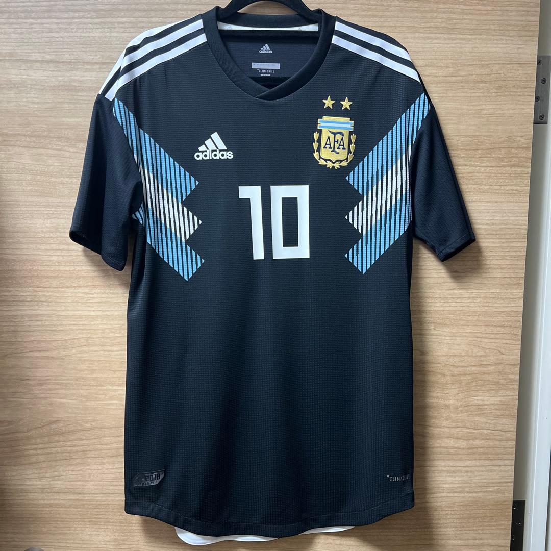adidas アルゼンチン MESSI 10 シャツ ブラック　オーセンティック