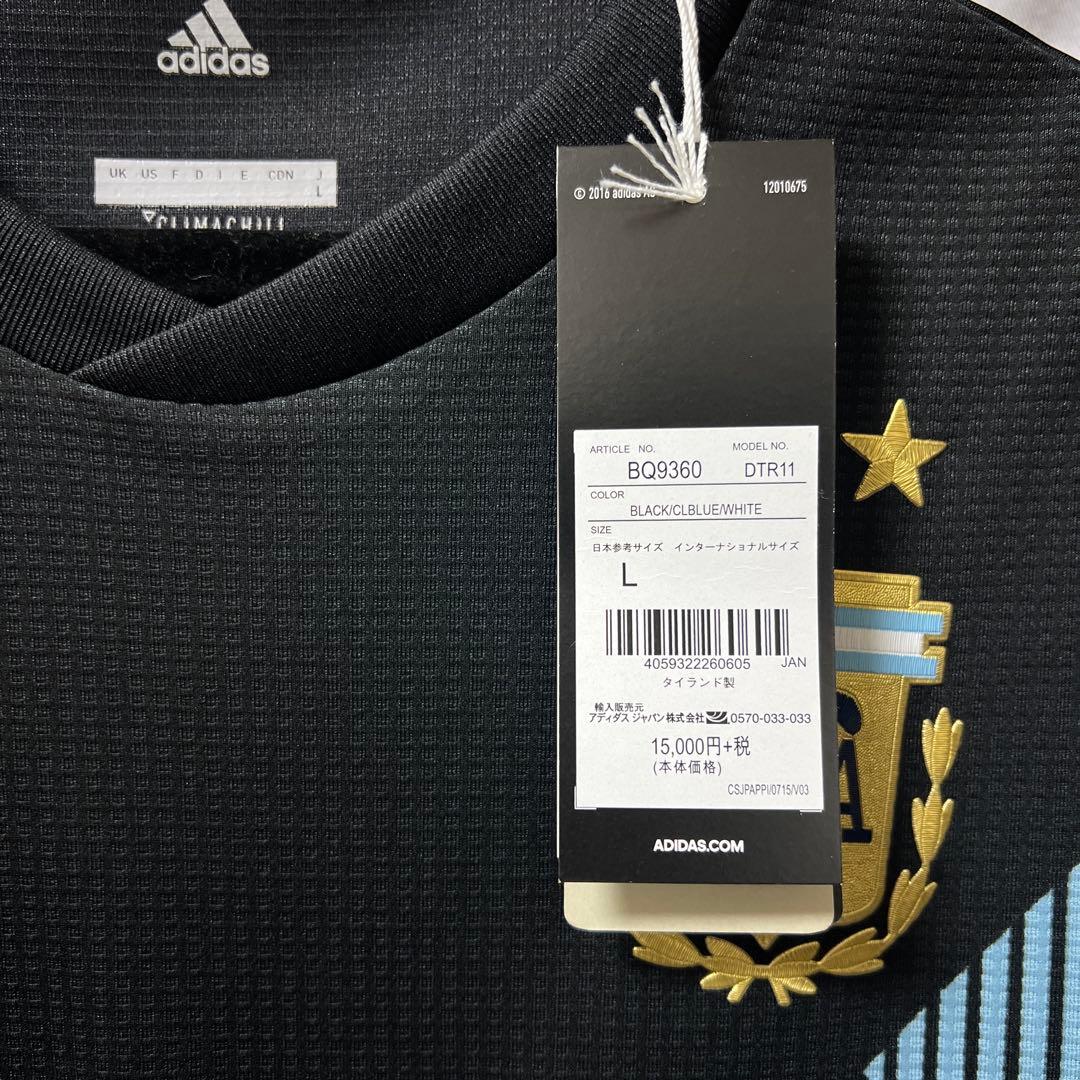adidas アルゼンチン MESSI 10 シャツ ブラック　オーセンティック