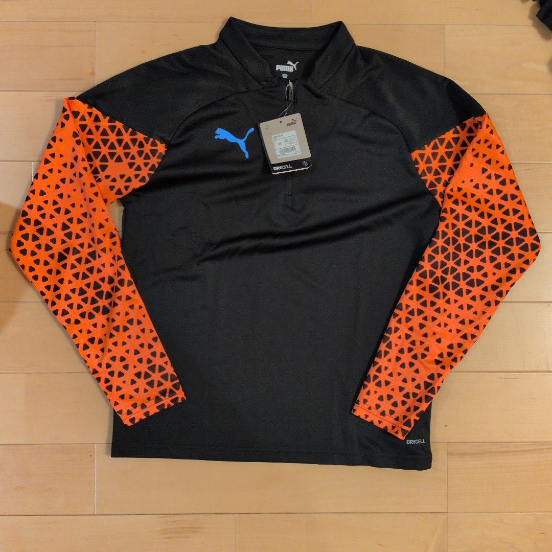 新品　サイズ160 PUMA ジュニア セットアップ 黒/オレンジ