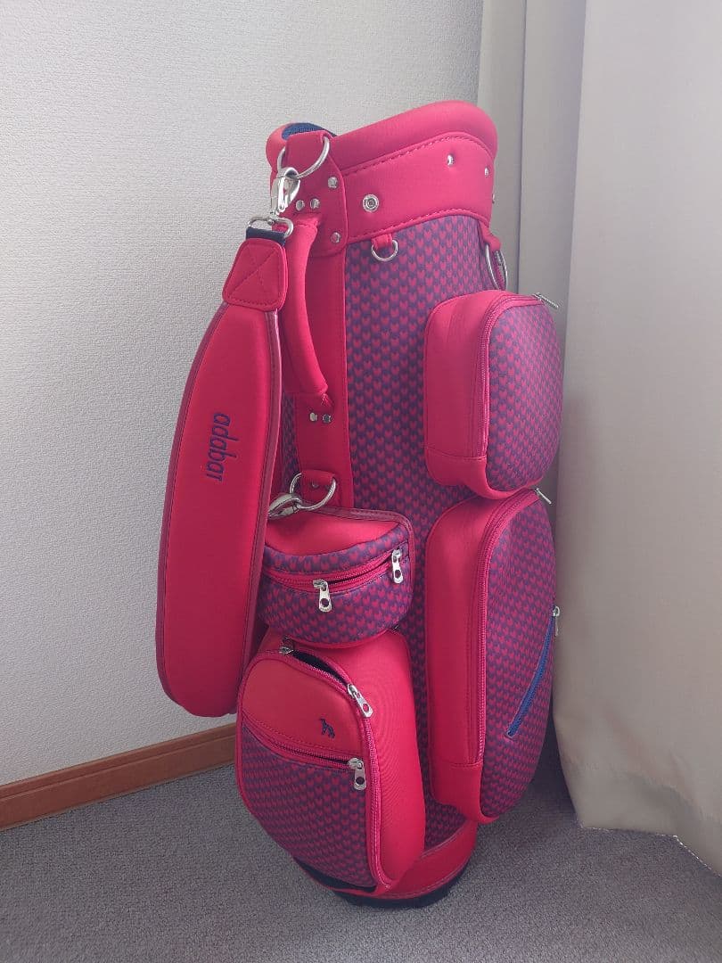 【レア】アダバット　赤 レトロなゴルフバッグ