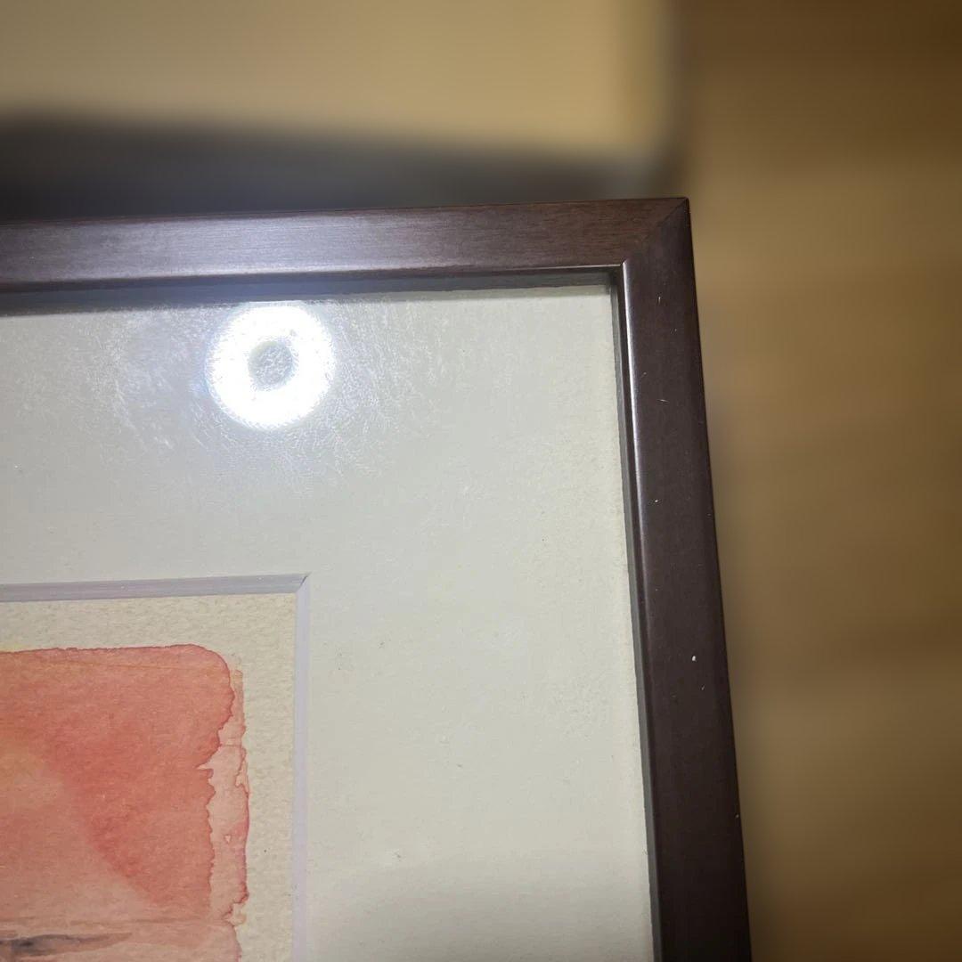 《夕日》《白樺林 》水彩画 風景画 原画 秋の風景 水彩画 原画