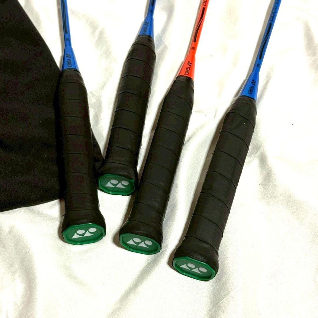 YONEX ヨネックス B-4000 バトミントン ラケット 4本セット 青 橙
