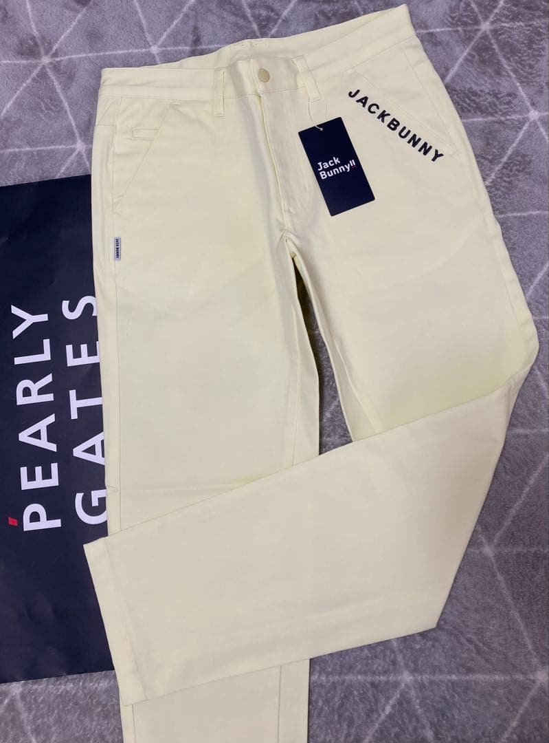 新品 パーリーゲイツ ジャックバニー 2WAYストレッチパンツ(6)LL/黄
