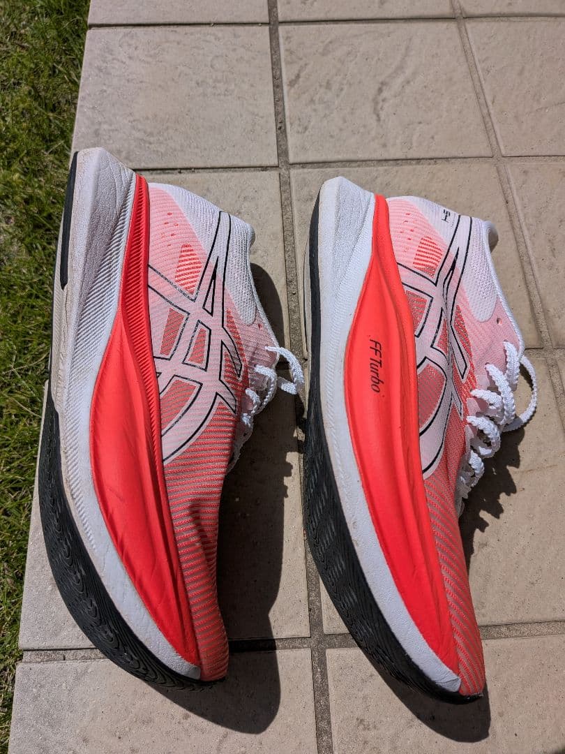 ASICS S4ランニングシューズ 25.0cm ピンク ストライプ