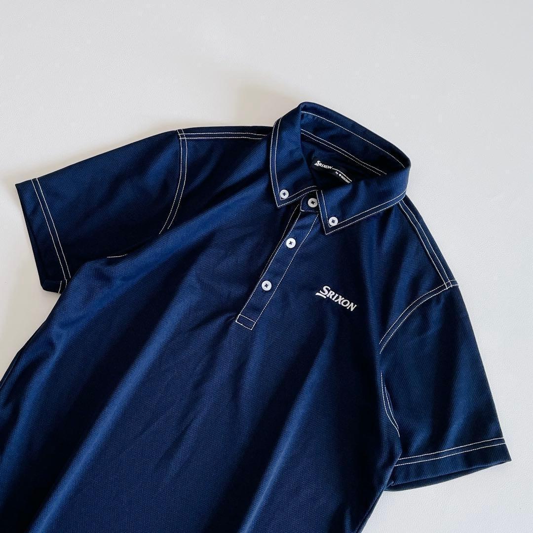 SRIXON by DESCENTE スリクソン　半袖ポロシャツ M ネイビー