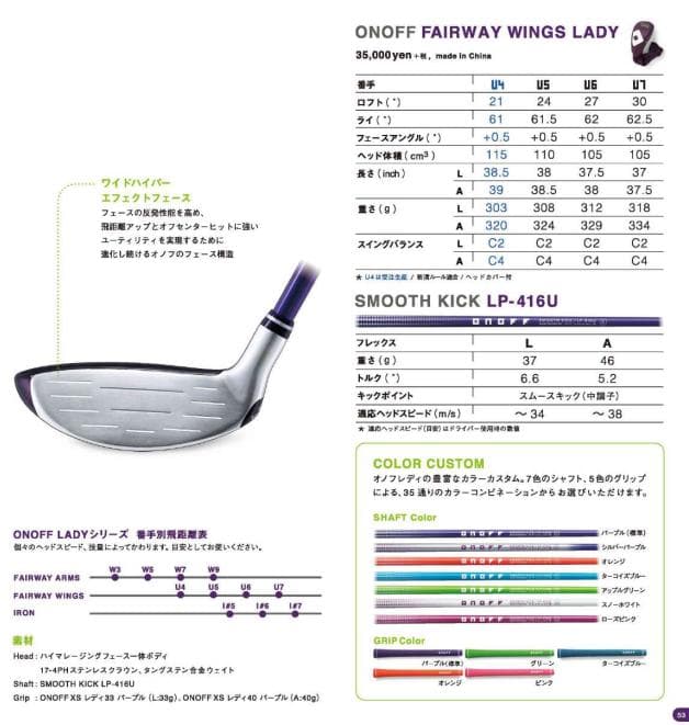 オノフ レディ ユーティリティ 24度