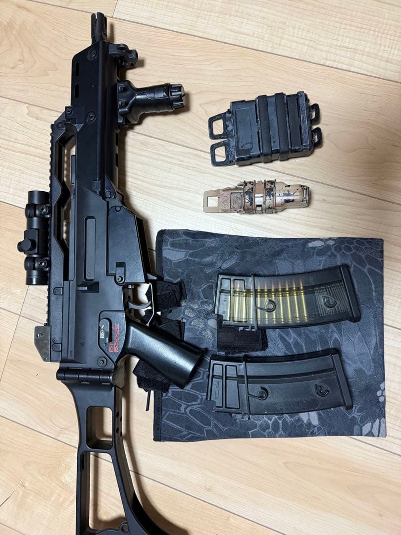 ミニSバッテリー1個充電器込　マルイG36C カスタム！多弾マガジン純正マガジン