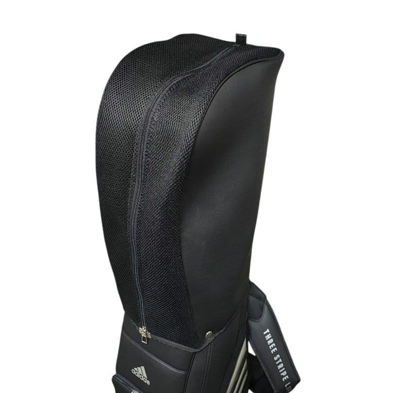 アディダス adidas 軽量 スリーストライプ キャディバッグ メンズブラック