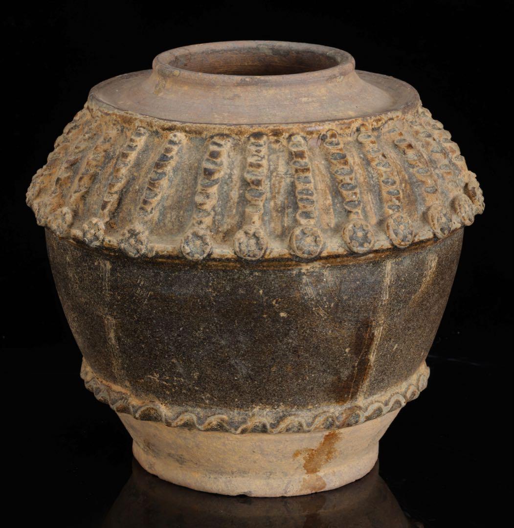 古陶 壺 装飾古壺 箱付 古作陶器 花器 花入 古美術 骨董 古道具 時代物