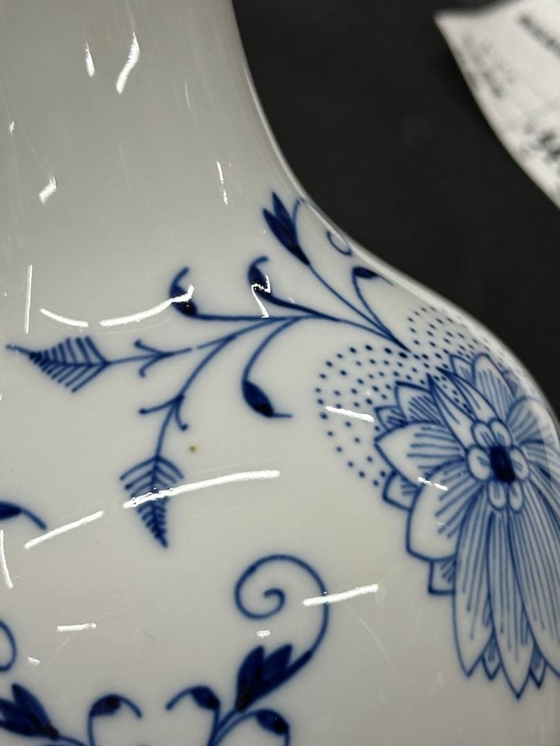 【USED美品】meissen マイセン　ブルーオニオン　花瓶　ベース