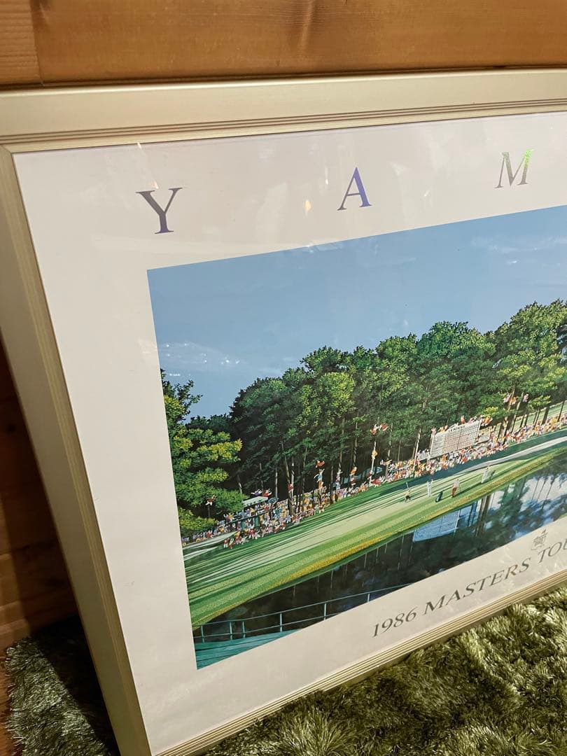 美品　ヒロ・ヤマガタ　マスターズトーナメント　ポスター　大判額装アートポスター