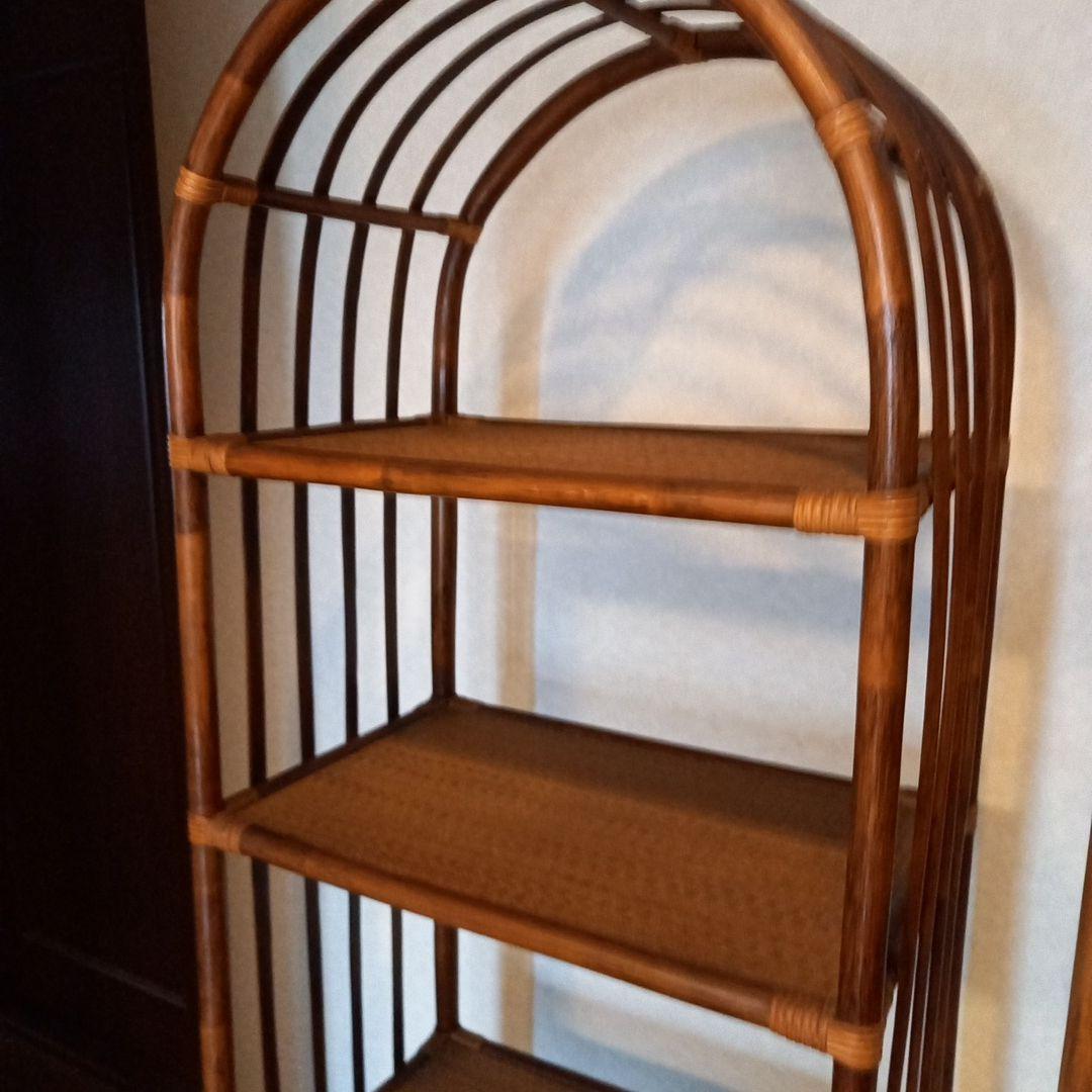 HANA　アーチ型4段　藤製ラック　縦1m70cm ￥5500