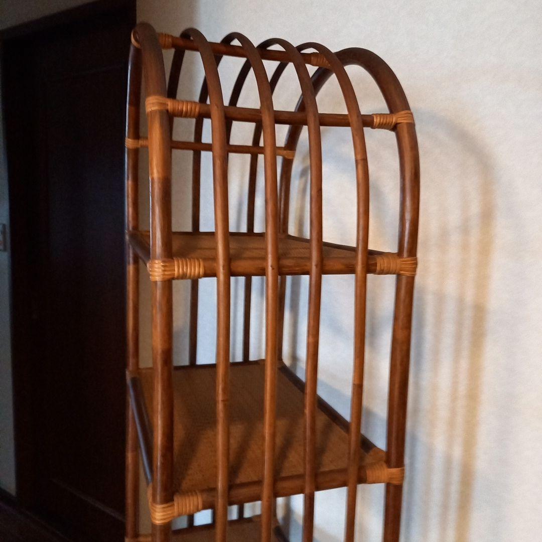 HANA　アーチ型4段　藤製ラック　縦1m70cm ￥5500
