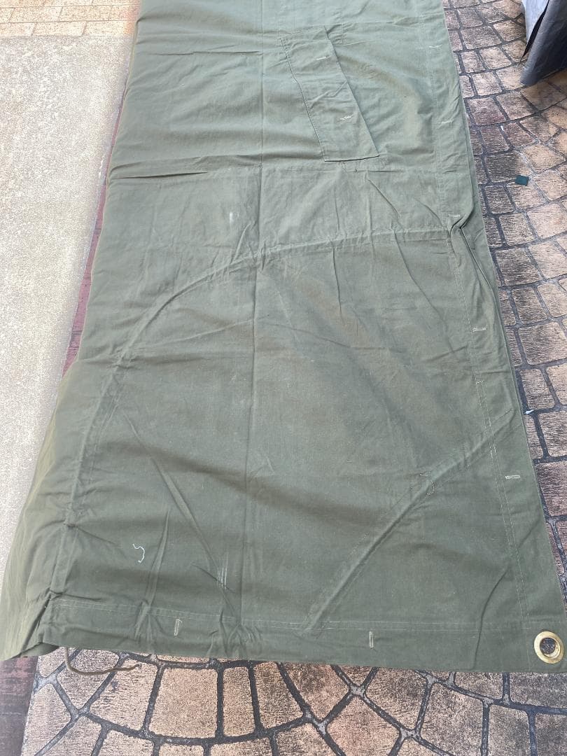 USED ルーマニア軍 放出 ポンチョ テントシート パラトカ オリーブ