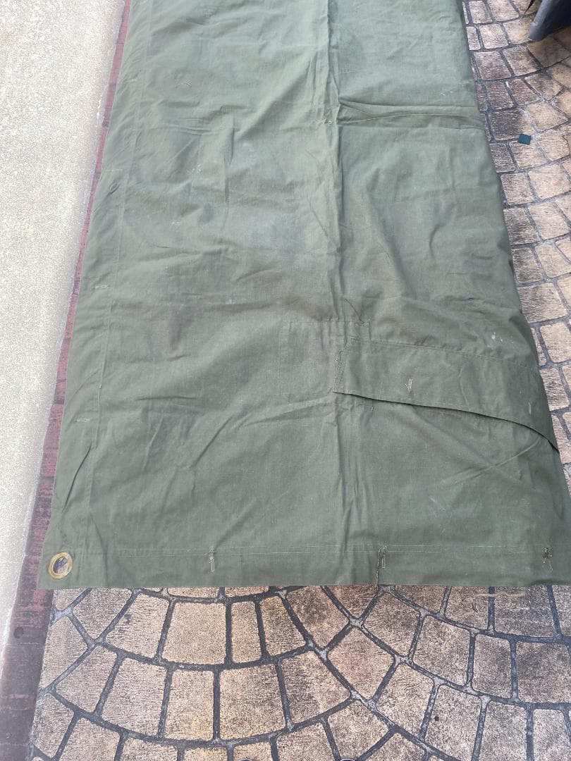 USED ルーマニア軍 放出 ポンチョ テントシート パラトカ オリーブ