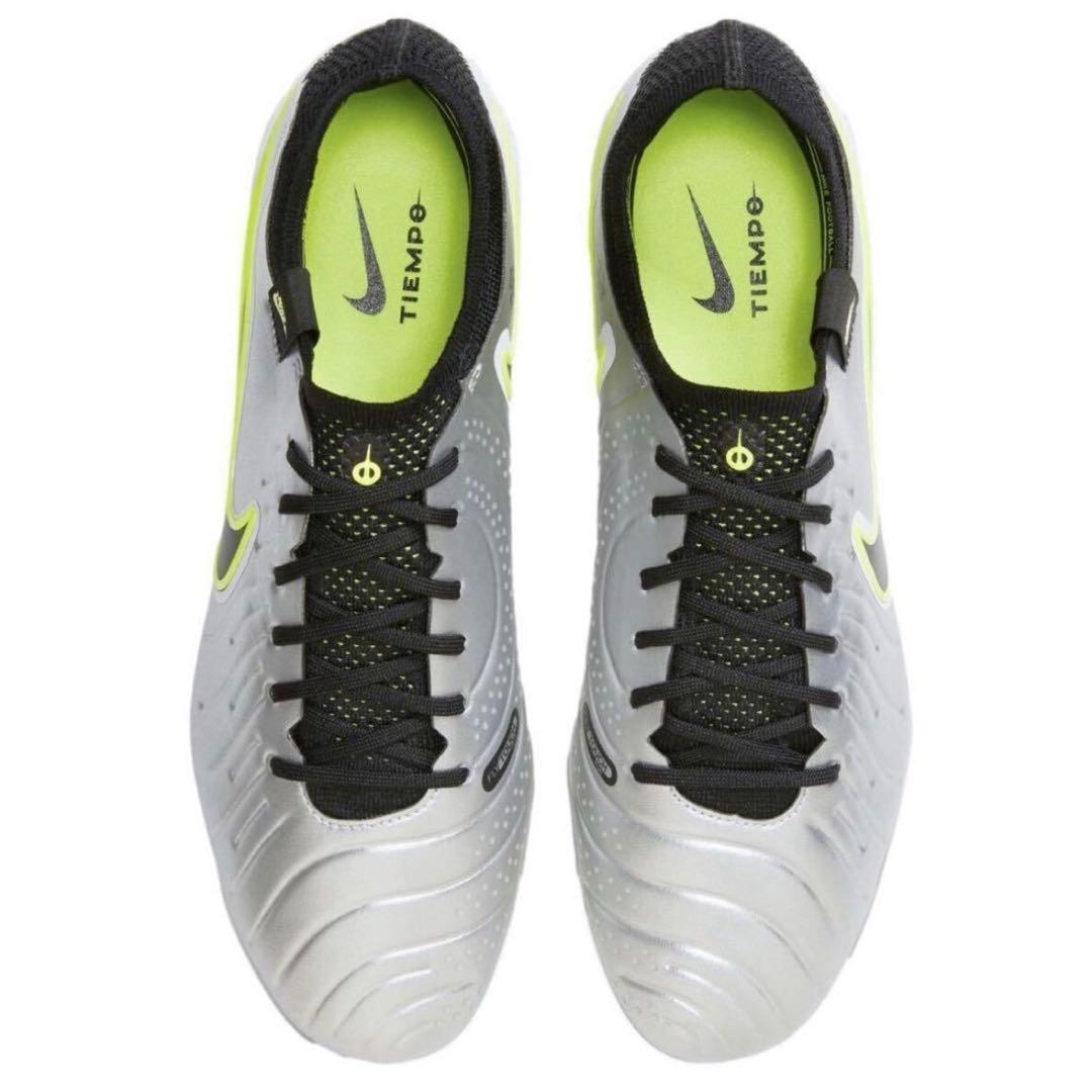 ナイキ 27.5 レジェンド 10 エリート スパイク サッカー FG 靴 銀