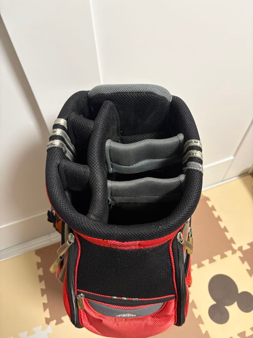 adidas アディダス　キャディバック　赤　レッド　ゴルフ