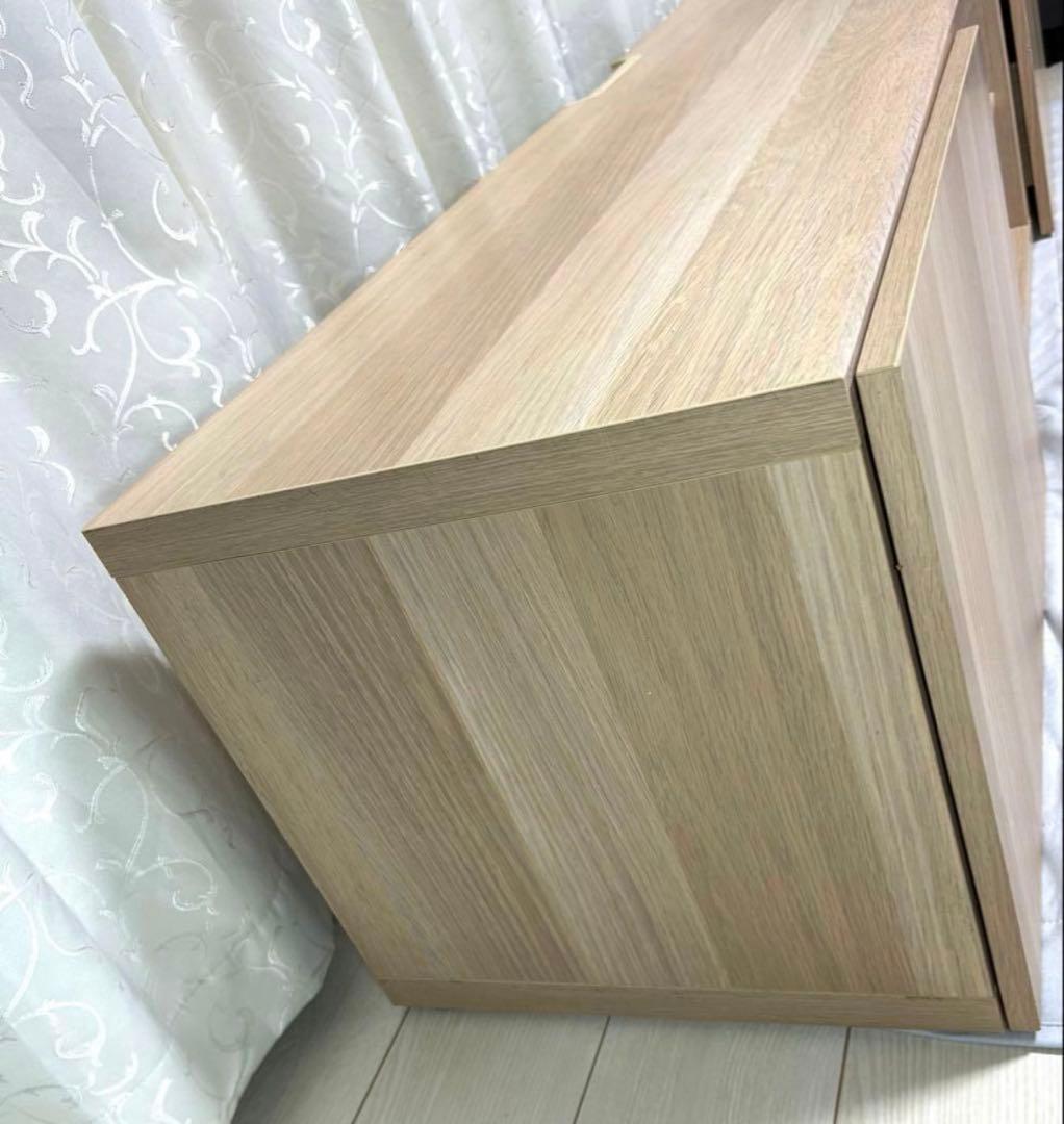 IKEA　テレビボードベストー　ナチュラルウッド　引き出し開き扉