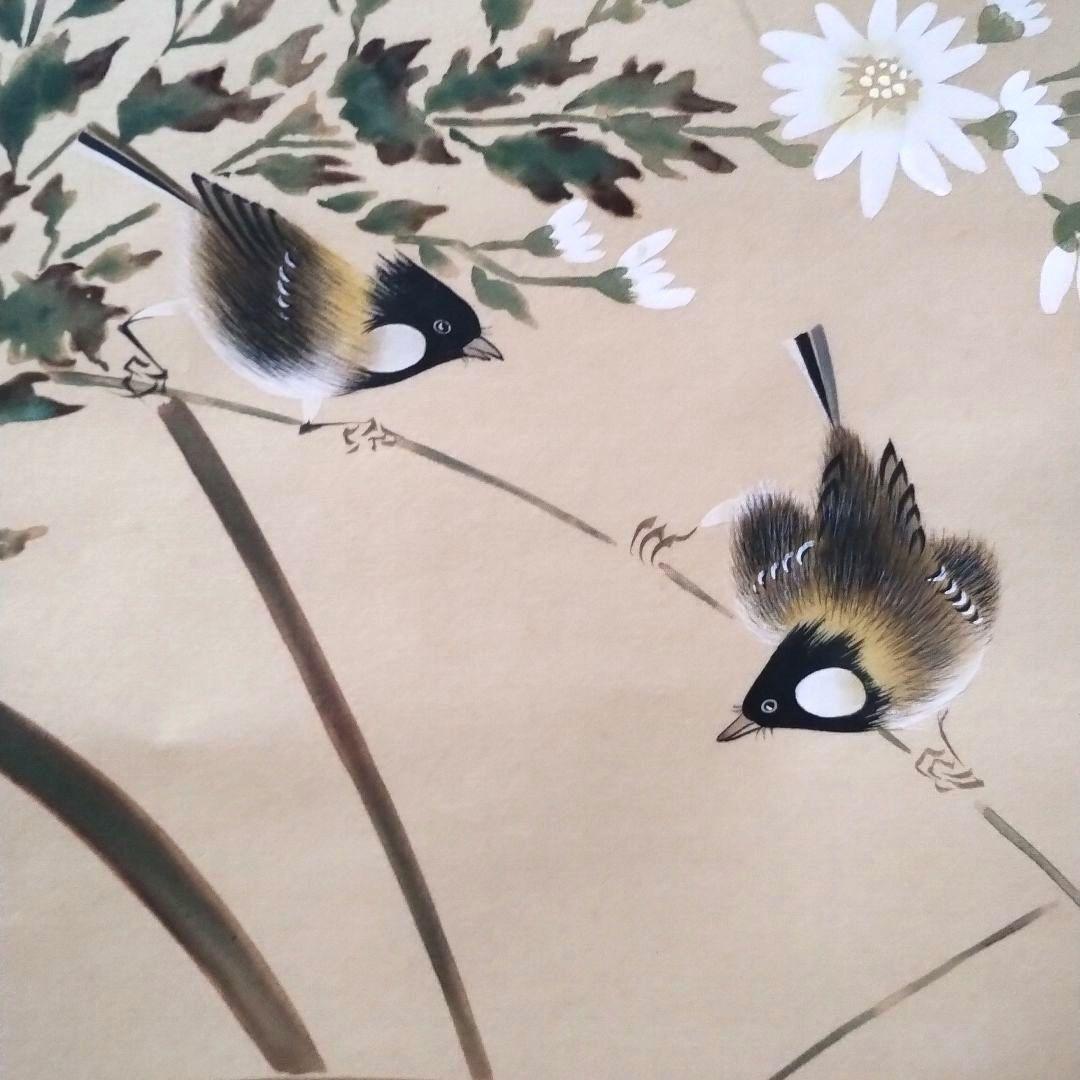 掛軸 小川朝陽作