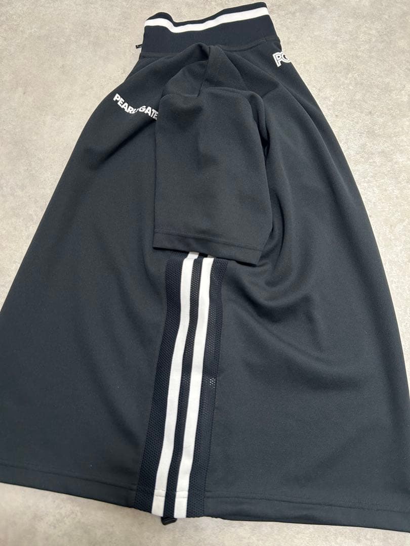 極美品 PEARLY GATES ハーフジップシャツ サイズ4 メンズ 黒