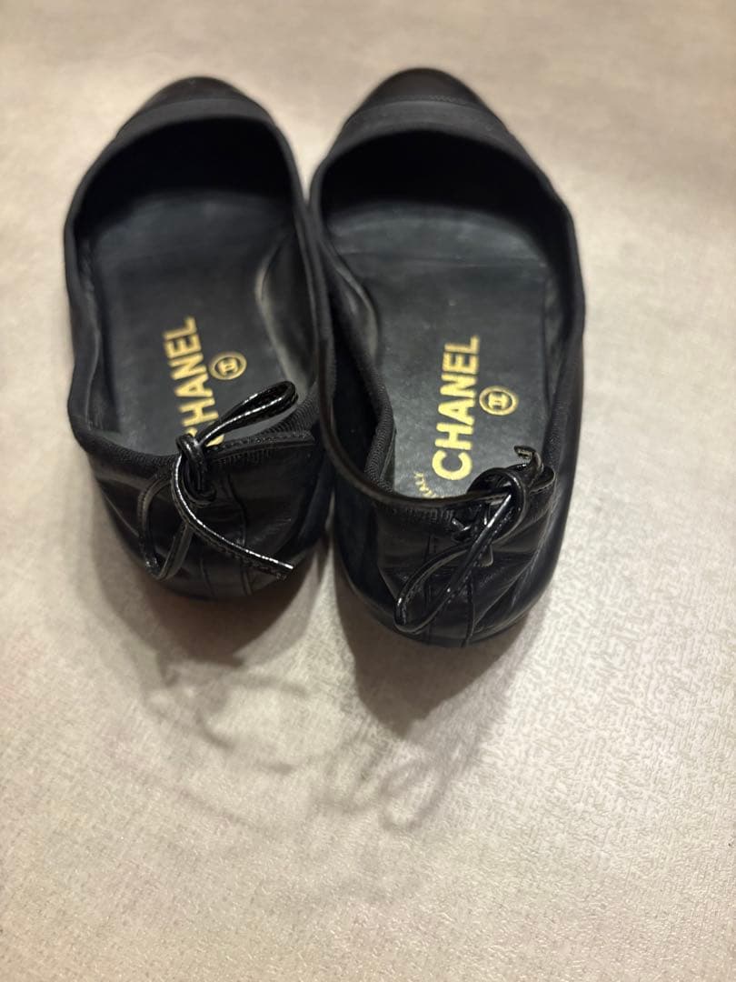 CHANEL ブラック バレエシューズ　36