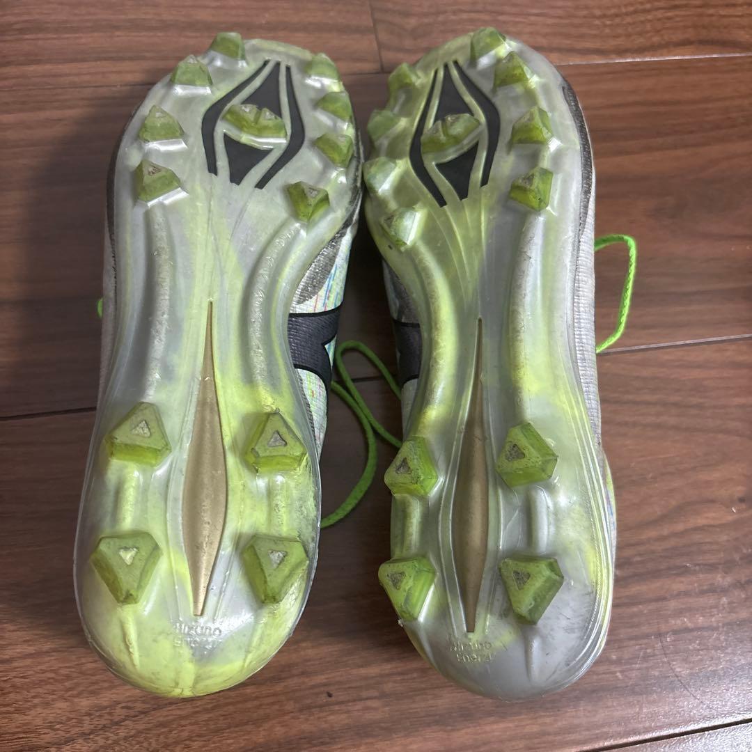 Mizuno アルファJapanサッカーシューズ スパイク シルバー/グリーン