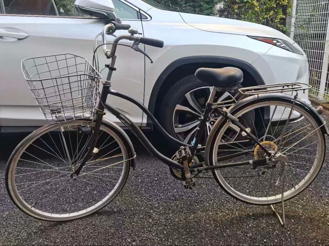 自転車シティサイクル 前カゴ付き 中古