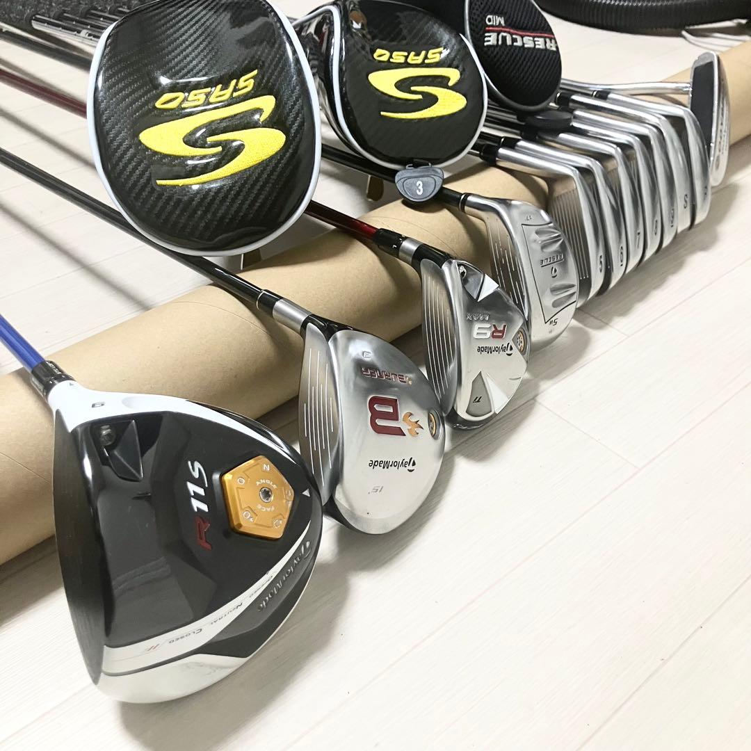 豪華❗️メンズゴルフセットTaylorMadeテーラーメイド他クラブ12本バック付