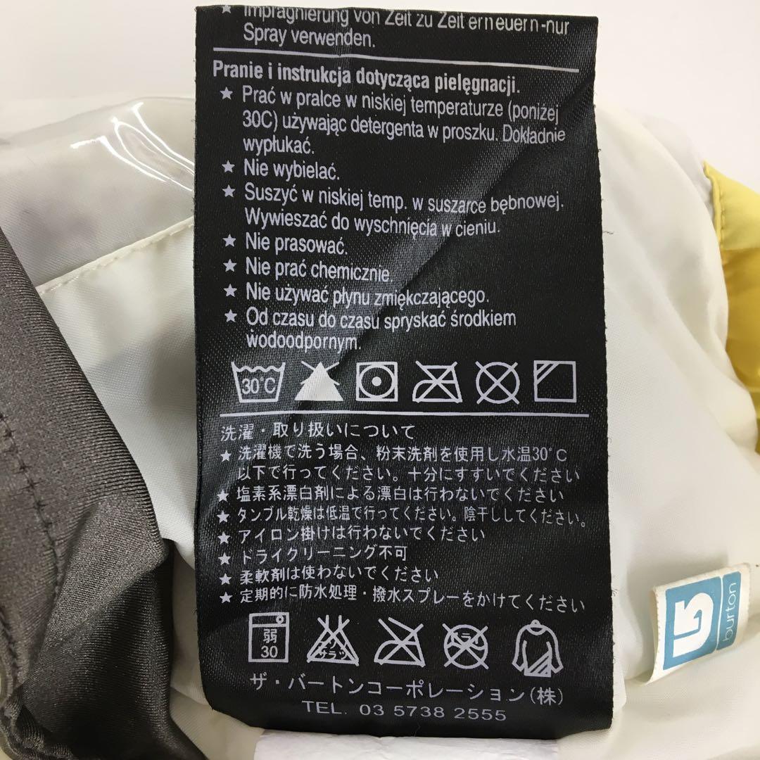 バートン　スキーウェア　イエローチェック柄　ウィンタースポーツ　Sサイズ