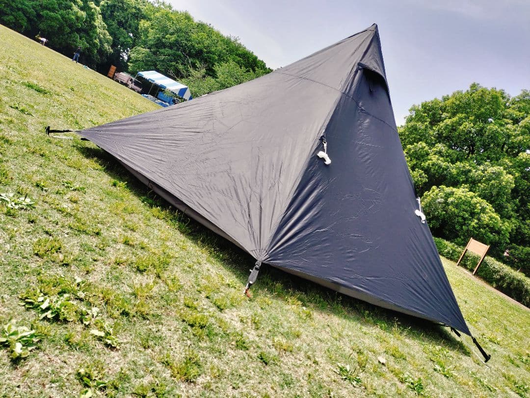 dod ONE POLE TENT(M) ブラック グランドシート付き