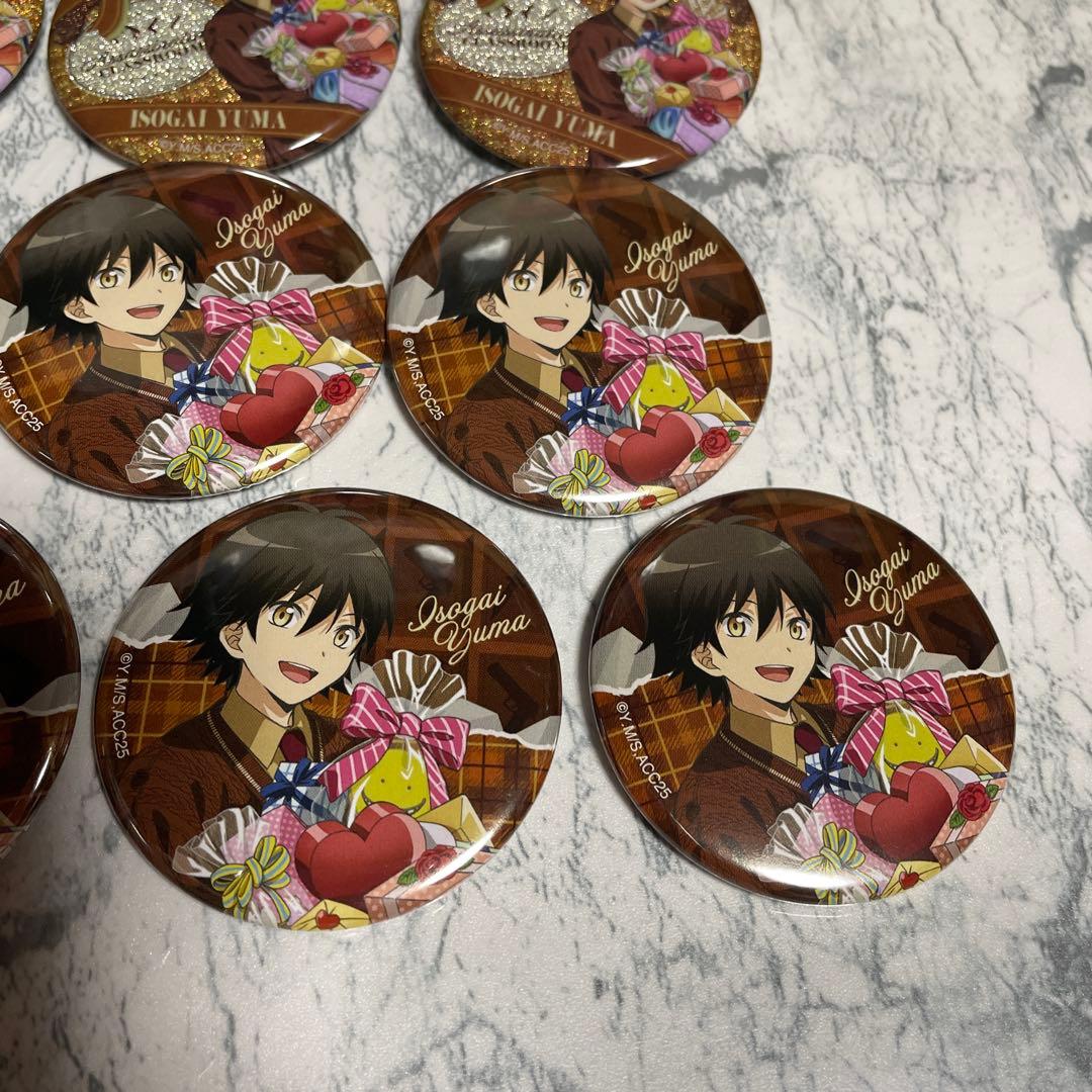 暗殺教室　磯貝悠馬　バレンタイン　缶バッジ　グリッター缶バッジ　暗殺バレンタイン
