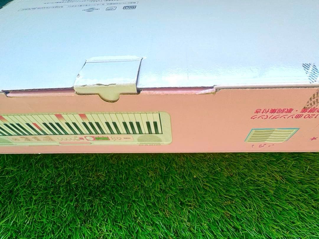 CASIO LK-320 光ナビゲーションキーボード 譜面台、マイク付き