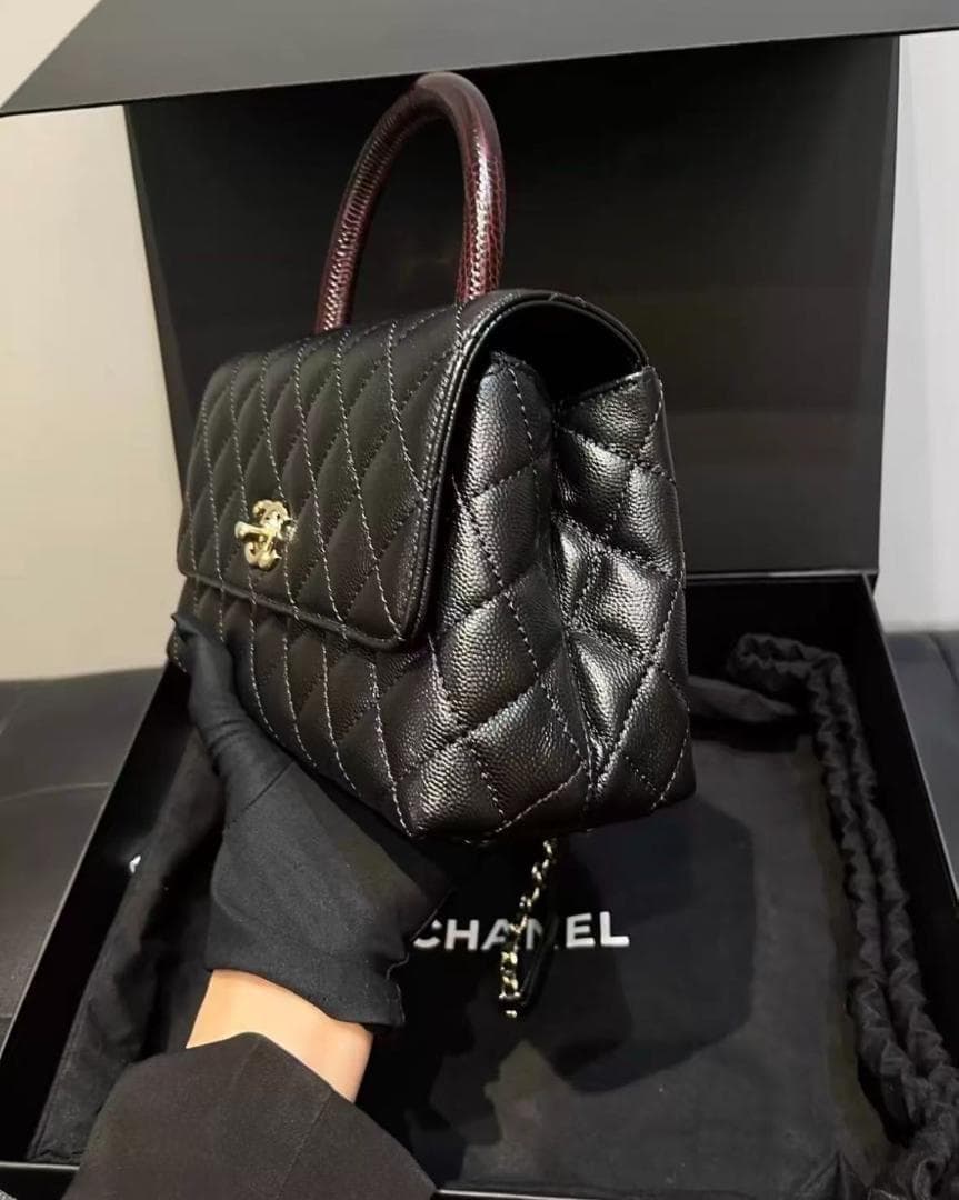 CHANEL bag ブラック ハンドバッグ