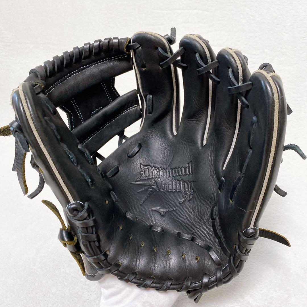 極美品　ミズノ　軟式グローブ　内野手　ダイヤモンドアビリティ　ブラック　一般軟式