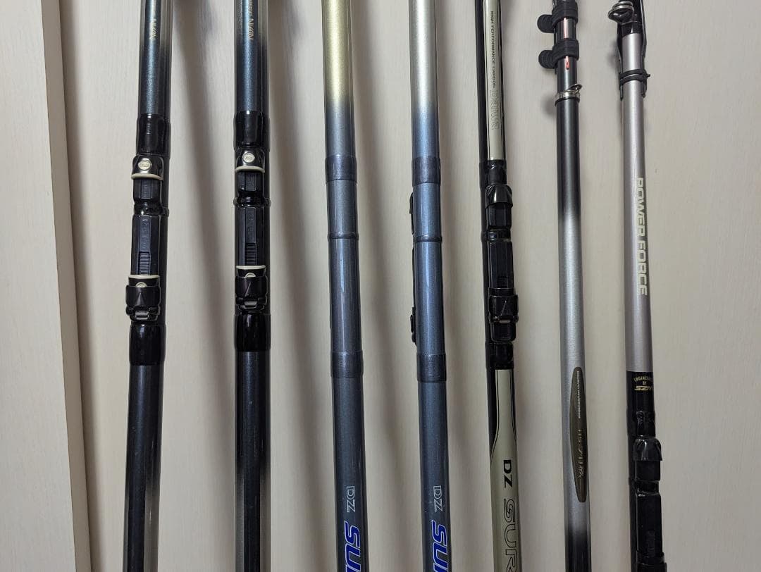 豪華7本！投げ竿セット 宇崎日新 BeachSURF/DAIWA 堤防・遠投一掃